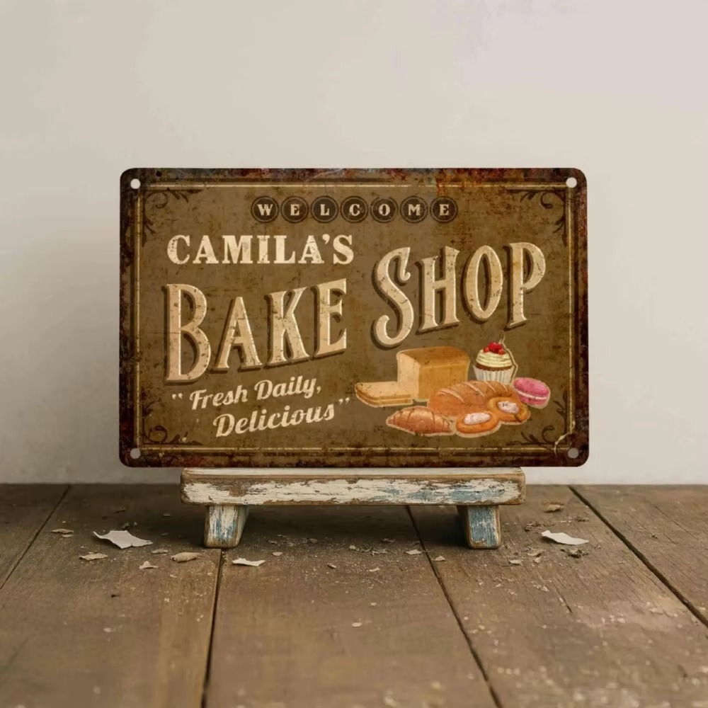 Kitchen For Baking - CIFbuy Custom Text Vintage Bake Shop