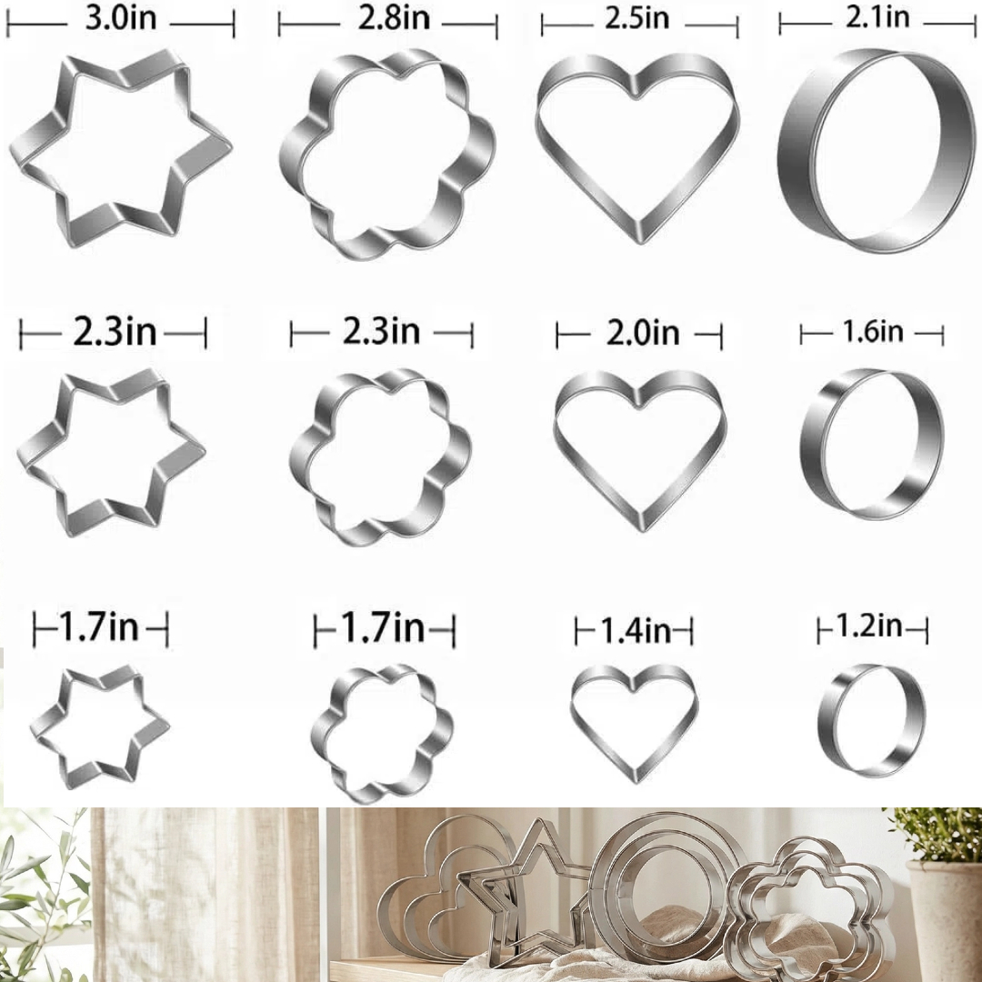 12Pcs / 20Pcs Stainless steel  - Cookie Cutter Set recension och pris