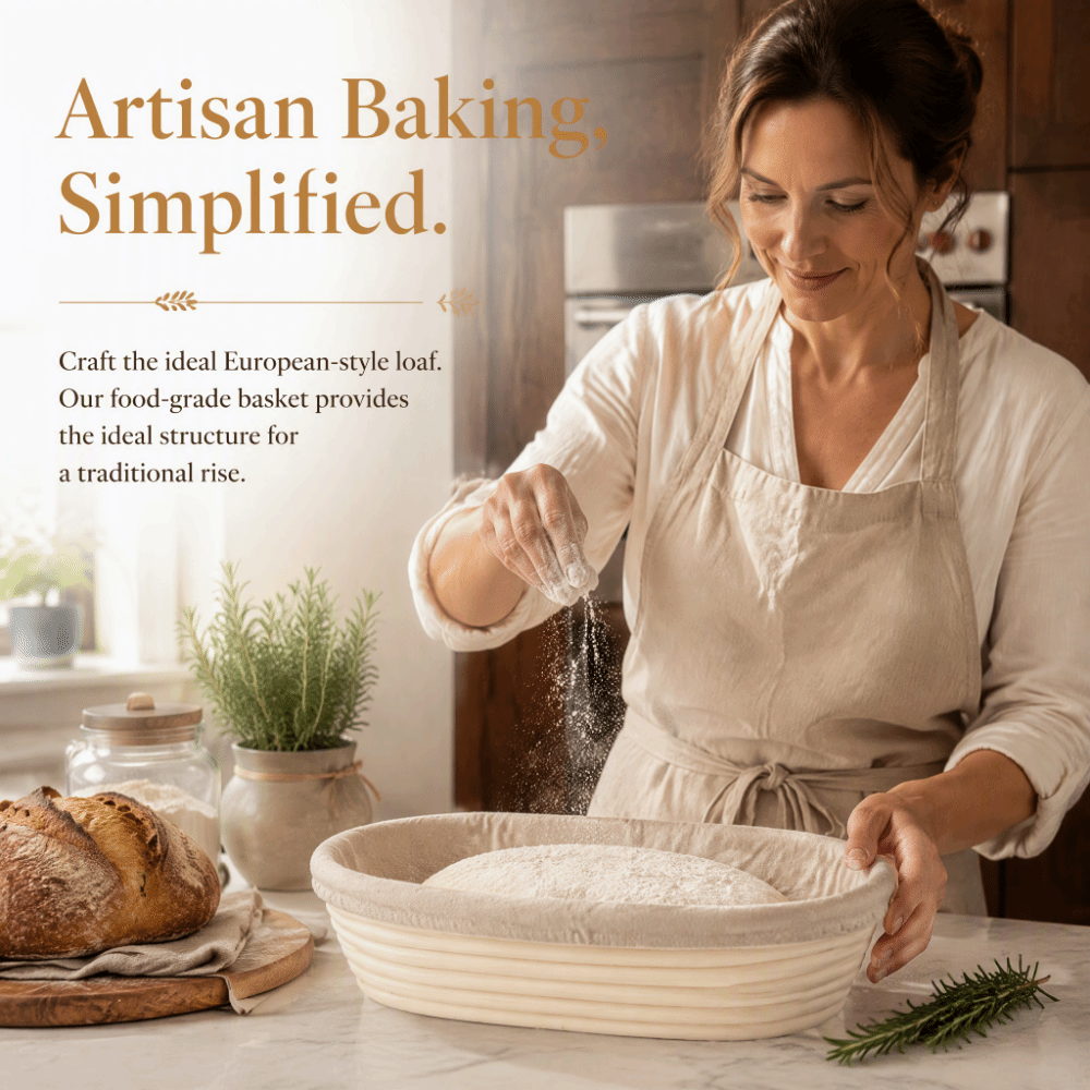 New Food Grade PP Bread Proofi - Proofing Basket Banneton recension och pris
