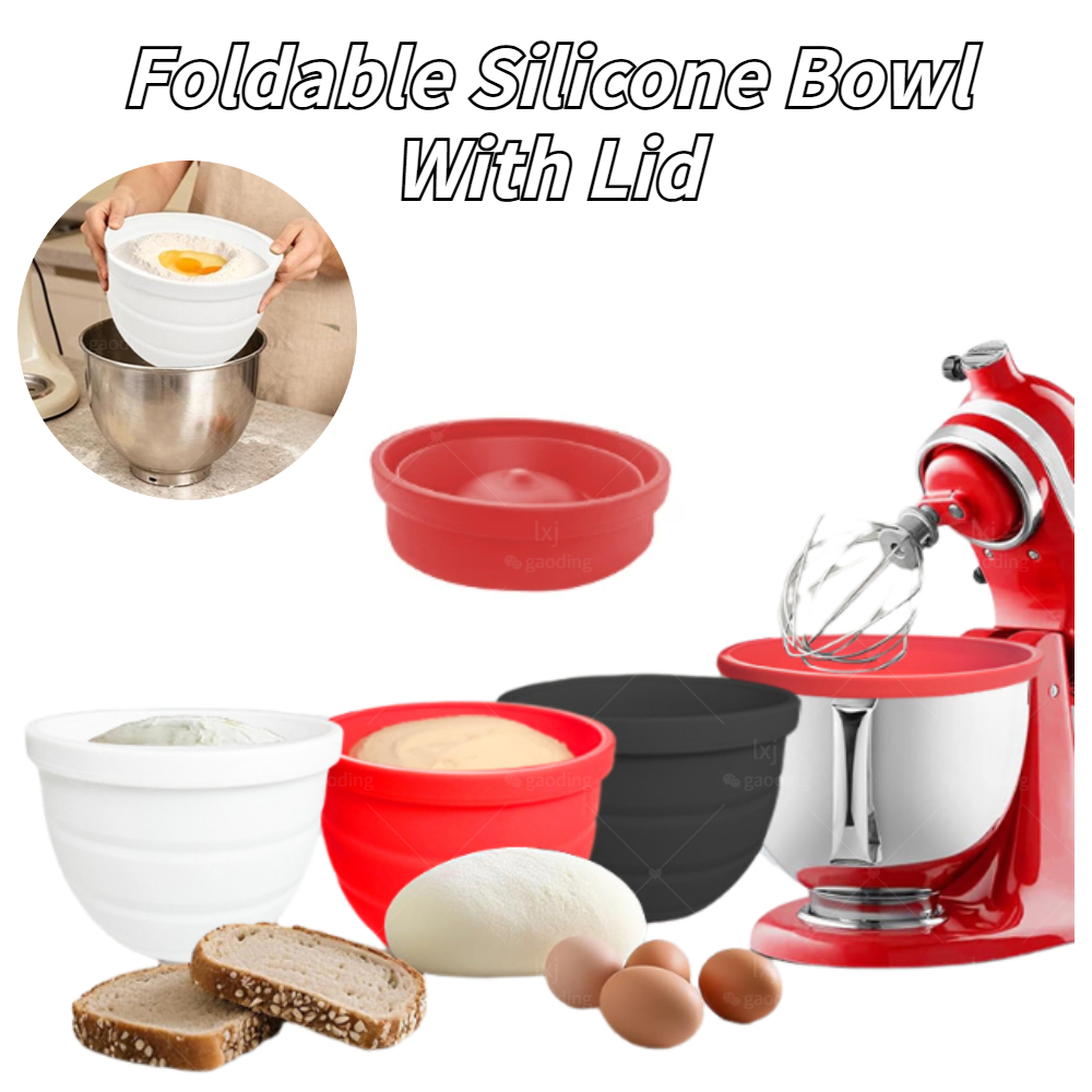 Foldable Silicone Bowl With Li - Kitchen Aid Baking Lid recension och pris