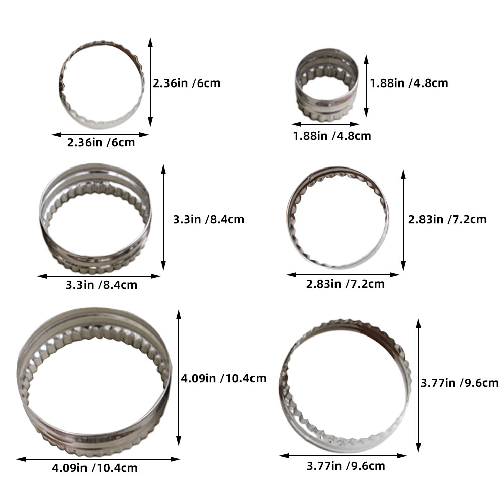 Round Cookie Cutter Set 6 Piec - Cookie Cutter Set recension och pris