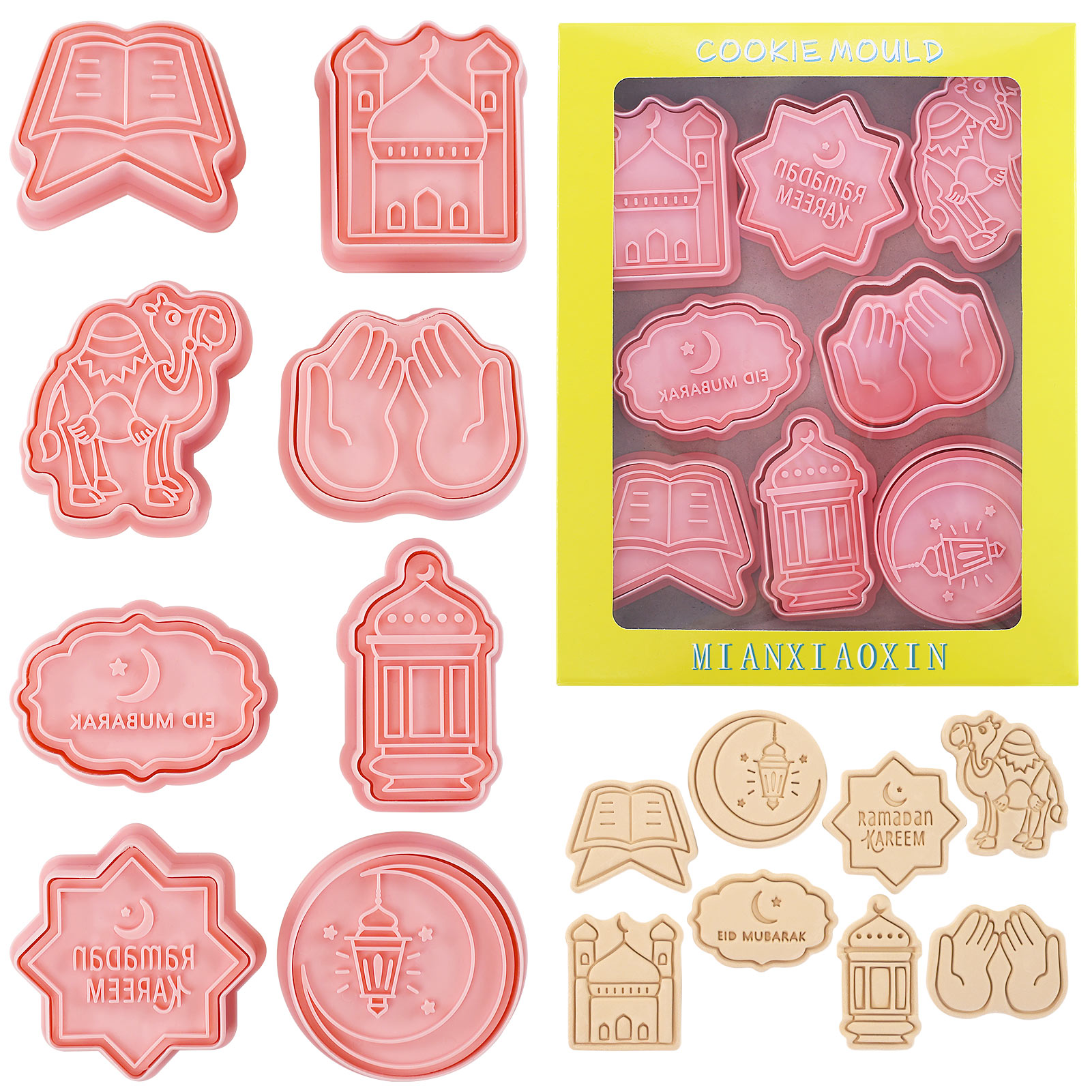 8 Pcs Eid Mubarak Cookie Cutte - Cookie Cutter Set recension och pris