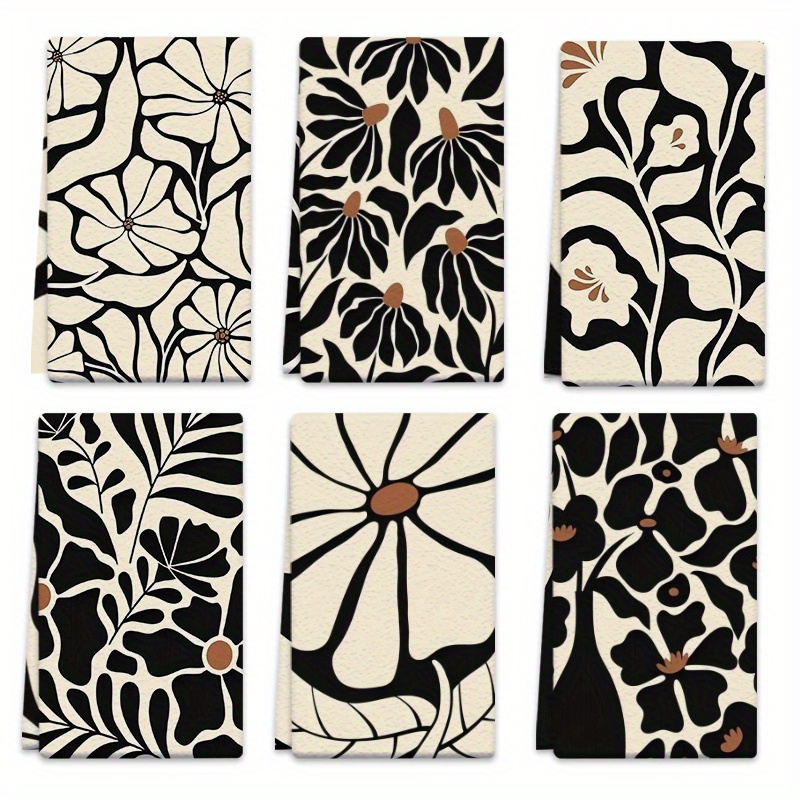 6-Pack floral pattern abstract - Kitchen Baking Cooking recension och pris