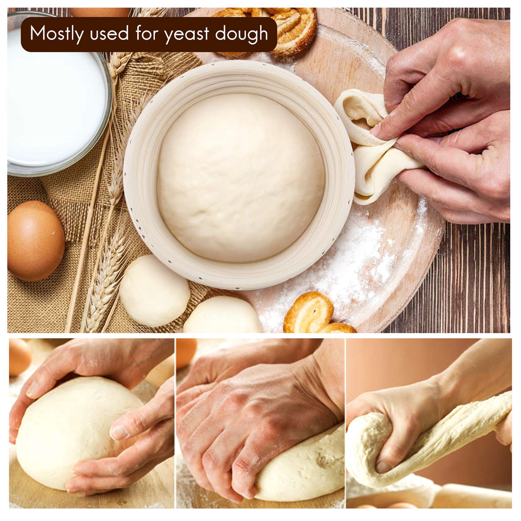 AT21-10 Inch Bread Proofing Ba - Proofing Basket Banneton recension och pris