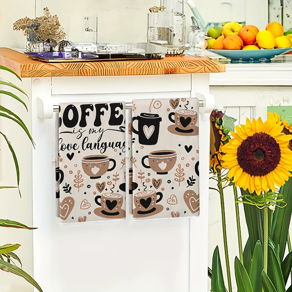 2Pc brown coffee cup kitchen t - Kitchen Baking Cooking recension och pris