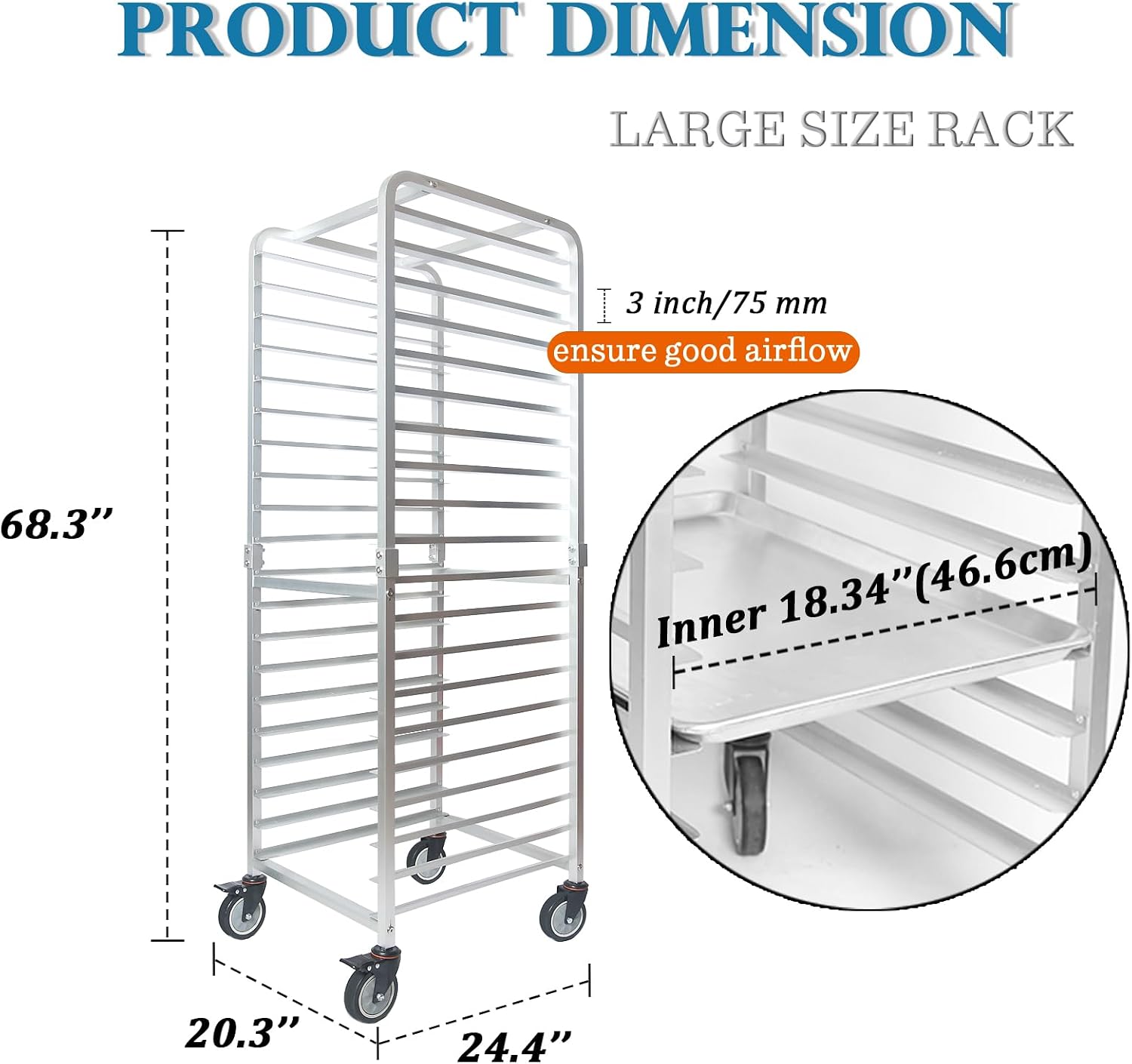 Commercial 20 Tier Stainless S - Kitchen Baking Sheets recension och pris