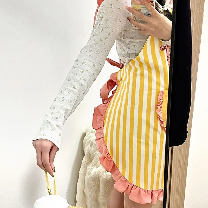 1pc Cute Striped Apron Princes - Kitchen Baking Must Haves recension och pris