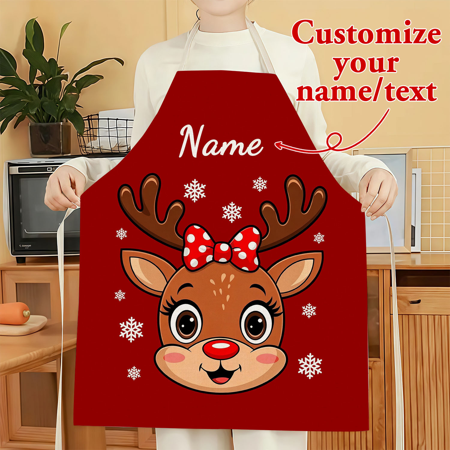 1PC Custom Christmas Apron Per - Kitchen Baking Cooking recension och pris