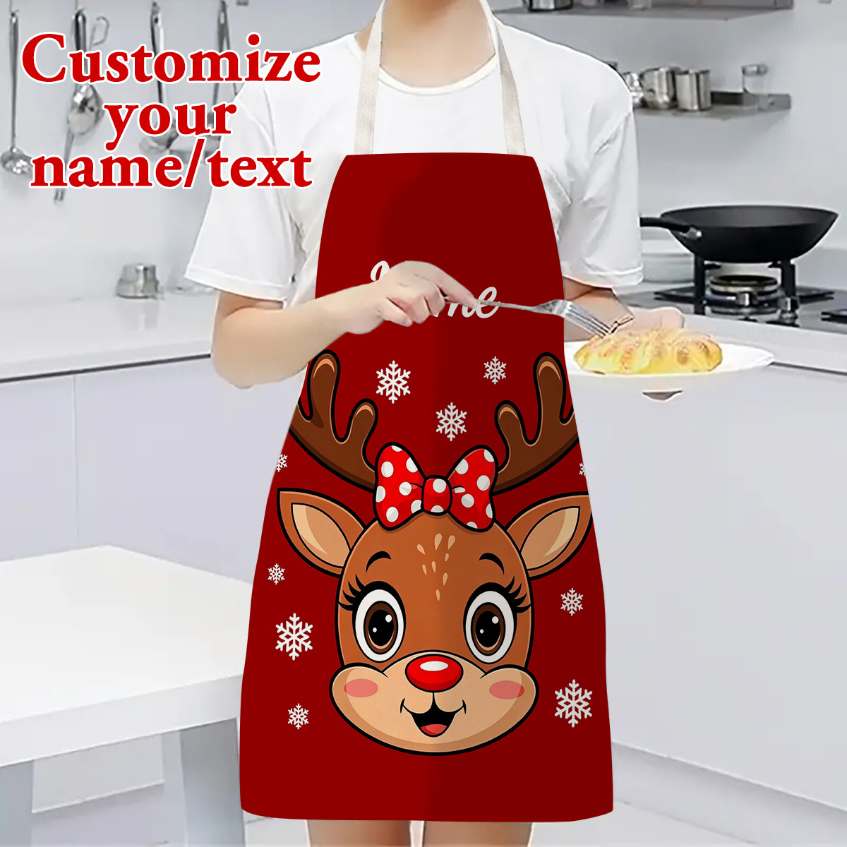 1PC Custom Christmas Apron Per - Kitchen Baking Cooking recension och pris