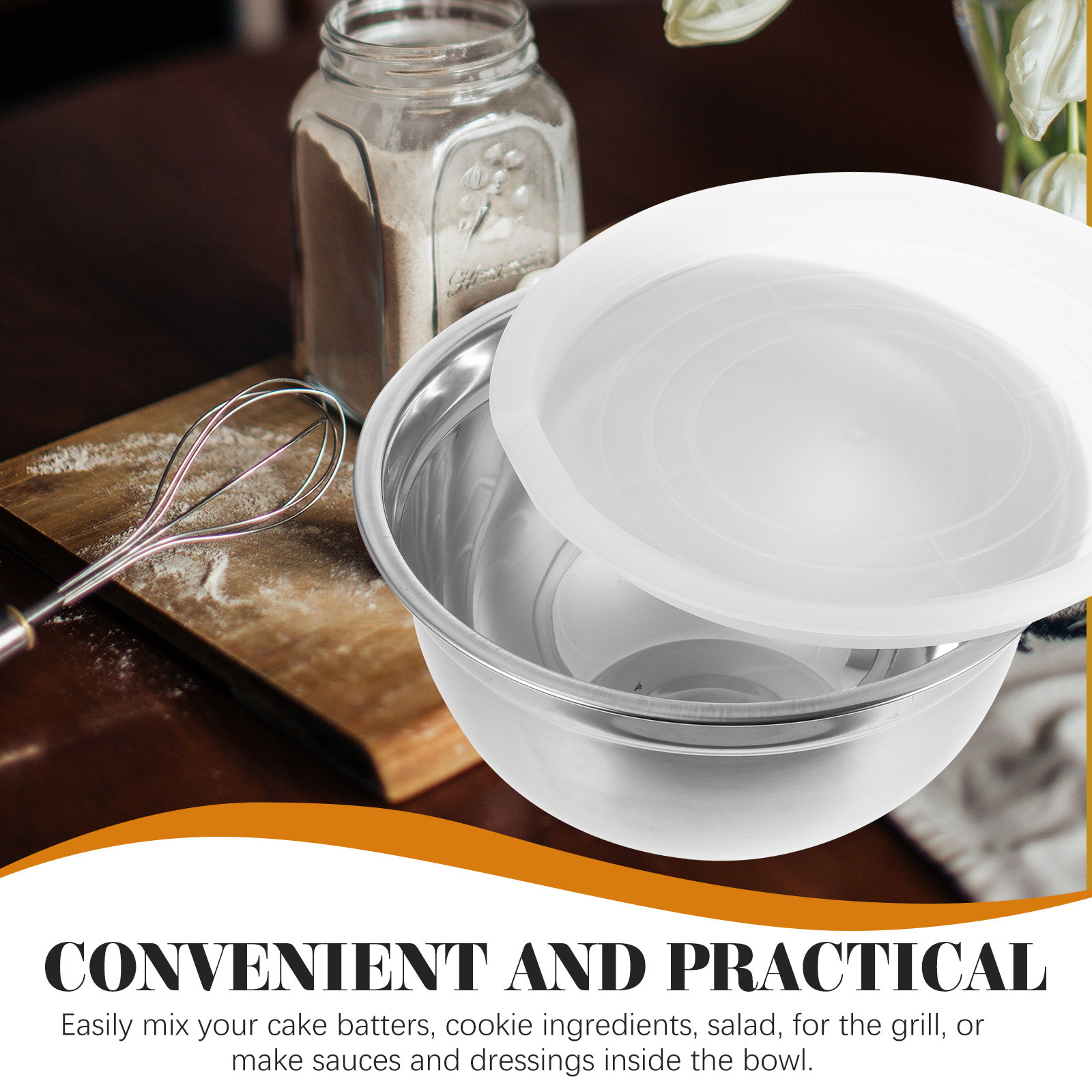 Premium Stainless Steel Mixing - Kitchen Baking Cooking recension och pris